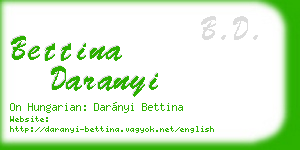 bettina daranyi business card