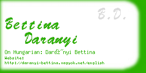 bettina daranyi business card